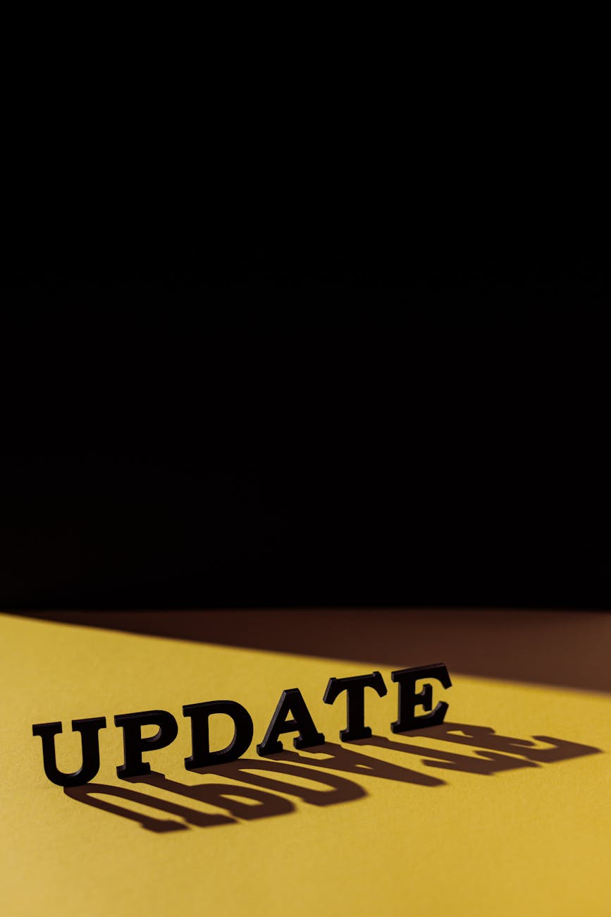 black letter blocks on yellow background