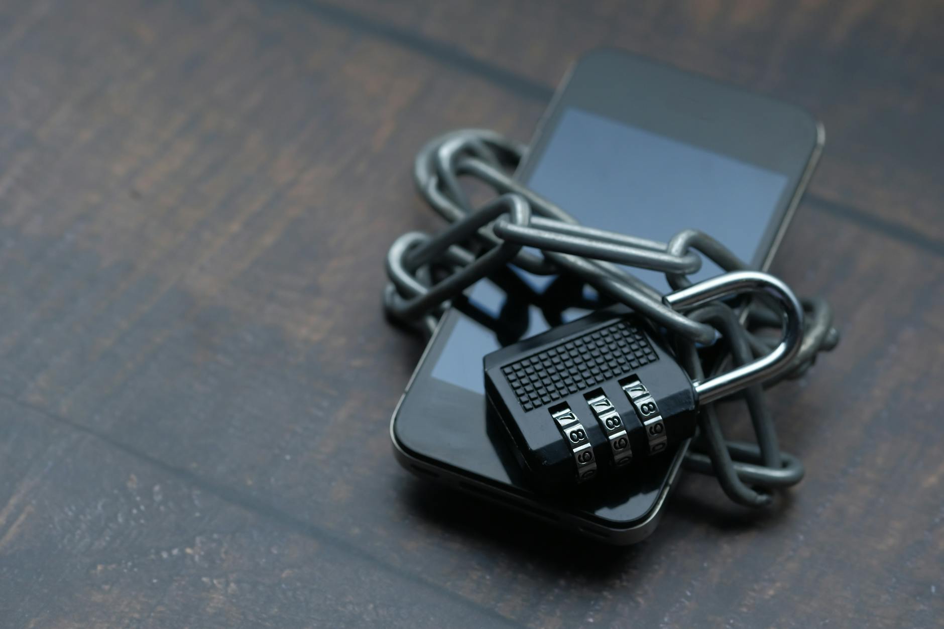 close up of a smart phone with a lock