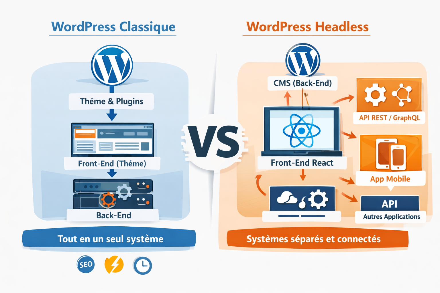 WordPress headless vs WordPress classique : ce qui change vraiment